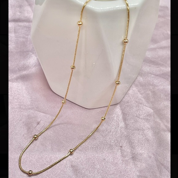 18k Gold Filled Dainty Beaded Snake Necklace 18" or 20” long ✨ - Picture 14 of 14